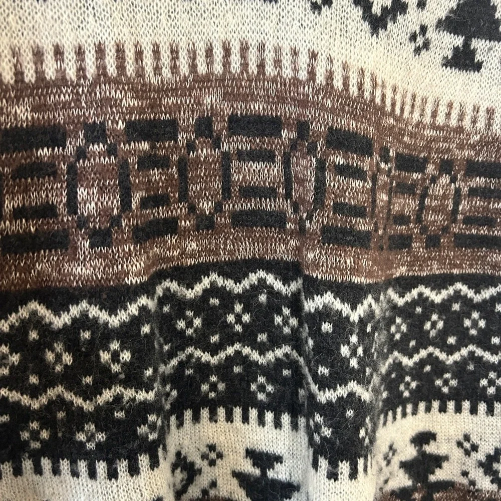Free People Southwestern Boho Aztec‎ Knit Tunic Sweater Dress XS